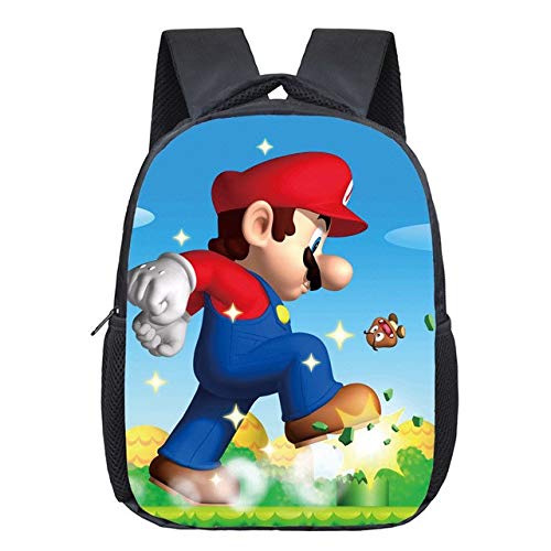 YUNMEI Super Mario Mochila Cartoon Bolsa Infantil Kindergarten 3 4 6 Años Hijo Derliza