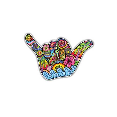 Hang Loose Sticker Shaka Hand Sign Hawaii Decal by Megan J Designs ™ Laptops Windows Cars Vinyl Sticker