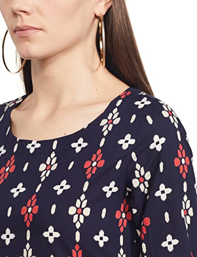 Image of Amazon Brand - Myx Women's Printed Kurta and Pant Set in Cotton (Available in Plus Sizes)