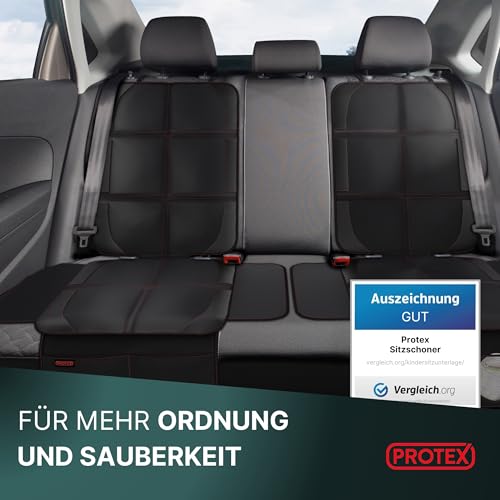 PROTEX© Kindersitzunterlage -ISOFIX-geeignet, Anti-RUTSCH-Unterfläche | Wasserabweisender & besonders hochwertiger 600D Stoff mit… – Ansicht 6