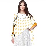 Bufanda de gasa ligera, suave, transparente, para toda la temporada, lindo gato naranja con fondo de puntos amarillos, Varios colores