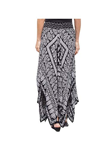 Bila Womens Boho Handkerchief Long Skirt3