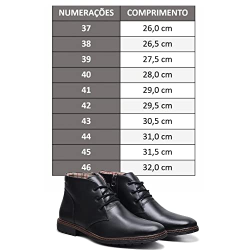 Bota Social Masculina Casual Couro Marrom CM Shoes 37 ao 46 (39)
