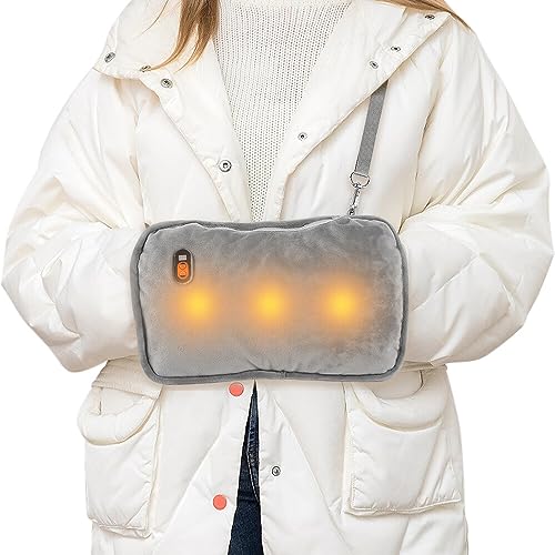 SKJJL Calentador Eléctrico de Manos, Calentador de Manos Recargables USB, Calentadores de Manos Calefactables con Banco de Energía 10000 mAh,Niveles de Calentamiento de 65/60/55/50°C Pantalla Digital