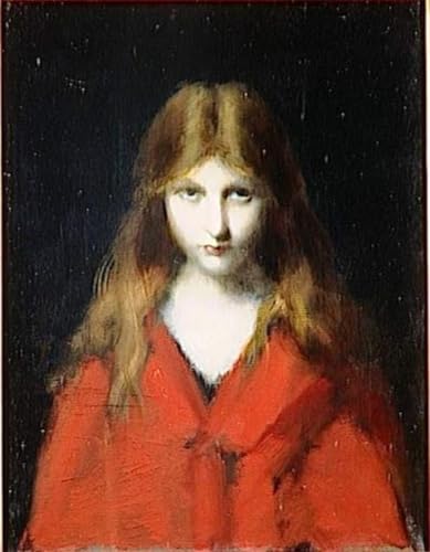 Cuadro de lienzo de Jean-jacques Henner Mademoiselle Dodey decoración hogareña 60x90cm