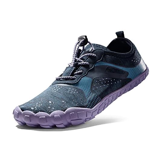NORTIV 8 Women's Quick Dry Water Shoes Barefoot Sports Aqua Beach Pool Swim Shoes TREKLADY, Size 7.5,Dark/Blue/Purple,TREKLADY-1