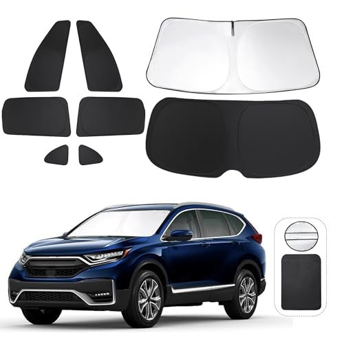 TINGLU Window Shades for Honda CR-V CRV 2017-2022 Accessories Car Side Full Windows Rear Triangular Windshield Sun Shade Sun UV Rays & Privacy Protection for Camping,Napping,and Relaxing 8PCS