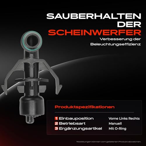 Frankberg 2x Scheinwerferreinigung Waschwasserdüsen Vorne Links Rechts Kompatibel mit 3er Coupe E92 M3 3er Cabriolet E93 M3 3er E90 M3 Replace# 61678044541