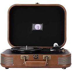 Tourne-Disque Portable Bluetooth Vintage à 3 Vitesses avec Haut-parleurs intégrés | Son Audio amélioré de la Platine… - Les Beatles, Paul McCartney, John Lennon, RIngo Starr, George Harrison