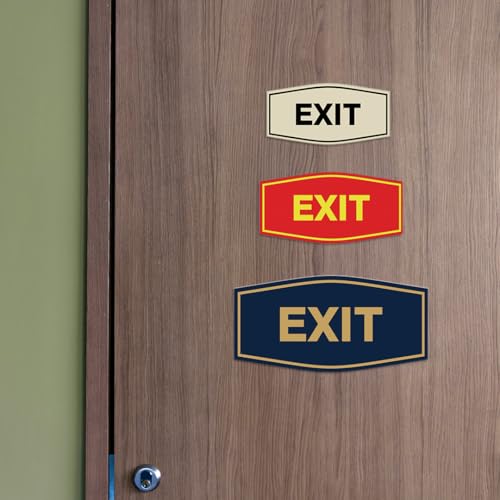 Fancy Exit Sign Noir Panneau Sortie Grand Format Décoration Murale