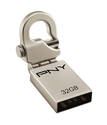 PNY Micro Chiavetta USB Hook Attache, Metallo, 32