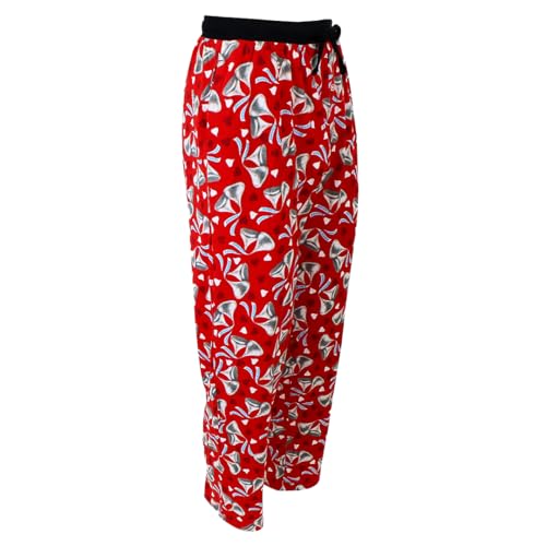 HERSHEY'S Kisses and Hearts Knit Lounge Pajama Pants (Red, Medium)