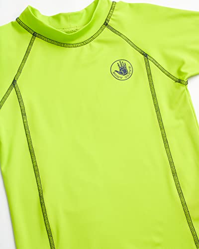 Body Glove Boys' Rash Guard Shirt - Upf 50+ Quick Dry Sun And Sand Protection Swim Shirt - Swimwear For Kids (5-14), Size 6, Lime #TOP1