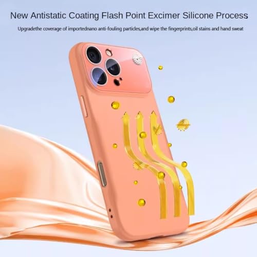 Coque silicone liquide jaune pour iPhone 13 Pro Max avec protection objectif - 5