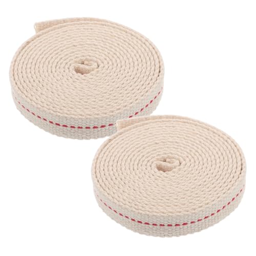 VICASKY 2rolls Replacement Cotton Wick for Kerosene Lamps Cotton Wick for Oil Lanterns and Lanterns Versatile and for Outdoor Camping and Emergency Lighting