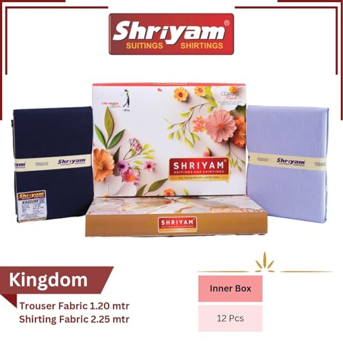 Image of Unstitched Plain Shirt and Trouser Fabric Combo Gift set - Cotton Blend Material - 2.25m Shirt Cloth - 1.20m Pant Cloth