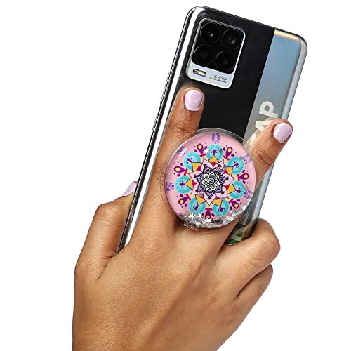 Image of Cute Anime Mobile Holder Grip Stand for Phones Selfie Holder for Smartphones, Designed for Kids and Teens. [ Gel Inside ]-(Model - Mandala Pink)