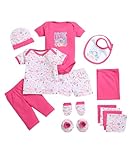BUMZEE Peb9546-pnk Geschenkset für Babys, Mädchen, 13 Jahre, 0-3 Monate, Rosa