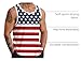 VOGSTART Men's American Flag Tank Top Patriotic Outdoor Tee Comfy Novelty Fashion Chic Shirt Navy XXL