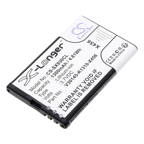 TECHTEK Batería 1300mAh Compatible con [Siemens] Gigaset SL930, Gigaset SL930A, SL930h, para [Telekom] Speedphone 701 sustituye V30145 K1310 X456 FBA