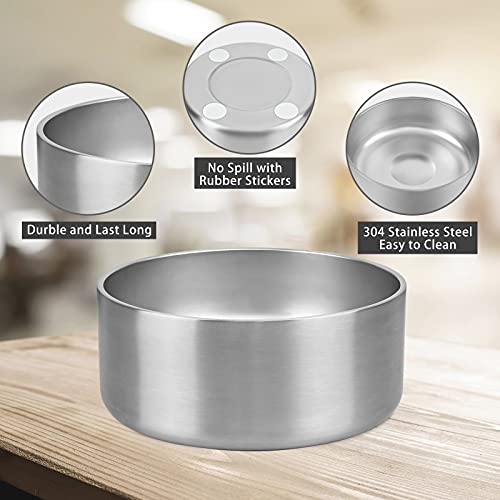 Dog Bowl, Stainless Steel Dog Bowl with 8Pcs Anti-Skid Rubber Stickers, No Spill Food and Water Bowl, Metal Food and… - Image 4