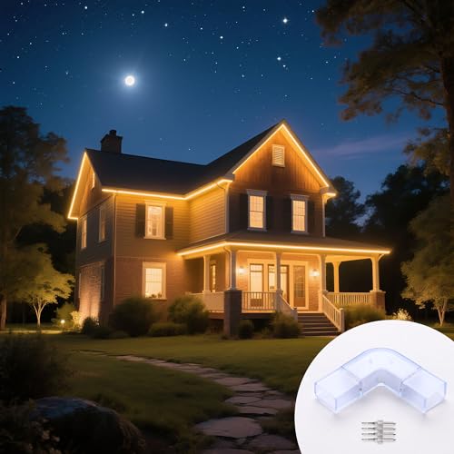 Image of Yescom 10 Sets of L Shape Corner 2 to 1 Wire Splice Connector with 4-Pin for BiLume RGBW AC110-120V LED Neon Rope Lights