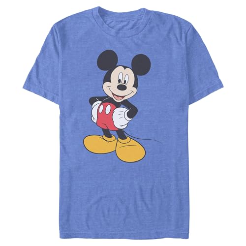 Disney Men's Tshirt Mickey Mouse Classic, Royal Blue Heather, Large