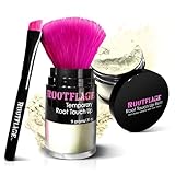Rootflage Root Touch Up Hair Powder - Temporary Hair Color, Root Concealer, Thinning Hair Powder with Kabuki Applicator 31 oz + Rootflage Refill .31 oz + Small Detail Brush (LIGHT BLONDE)