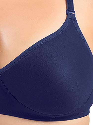 Image of SONARI Women's Non-Padded T-Shirt Bra | Wire-Free, Medium Coverage, Comfortable Polyester-Cotton Blend Fabric | Adjustable Straps, Ideal for Sports Catwalk