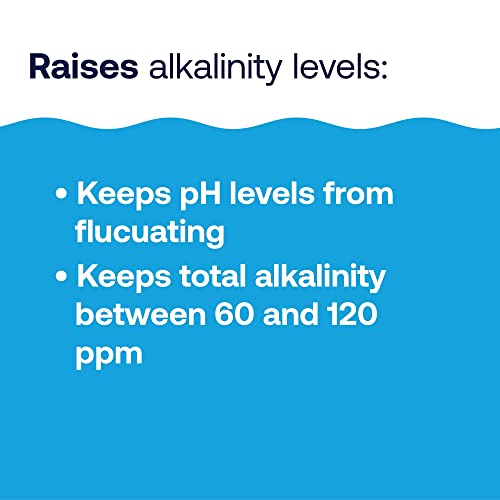 Image of HTH 67060 Swimming Pool Care Alkalinity Up, Raises Alkalinity, Swimming Pool Chemical Stabilizes pH Fluctuation, 5 Lbs (Pack of 4)