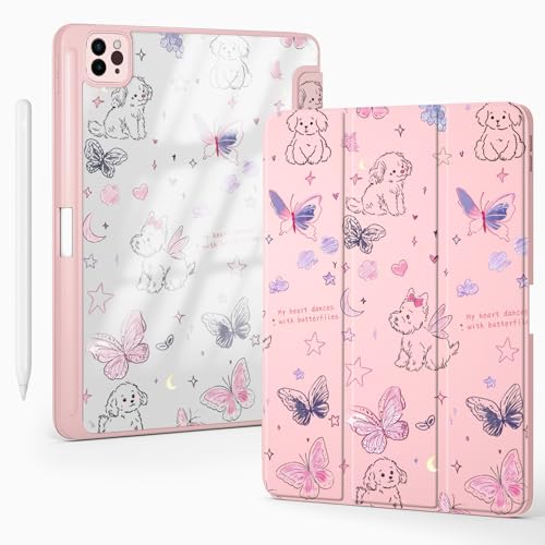 Protection iPad Air 13 pouces M2/M3 rose pour le bureau et les déplacements