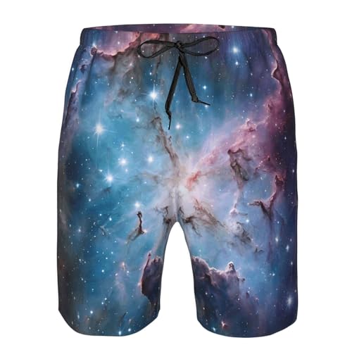 Colorful Galaxy Men's Quick Dry Beach Shorts Swim Trunks with Pockets Board Shorts4