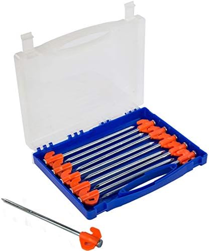 Regatta 20 Pack Extra Strong Outdoor 8 Inch Rock Tent Pegs With Case