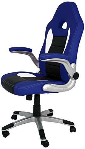 La Silla Española Sepulveda Silla De Oficina, Piel Sintética, Azul Y Negro, 50x50x120 Cm La Silla Española Sepulveda Silla De Oficina, Piel Sintética, Azul Y Negro, 50x50x120 Cm