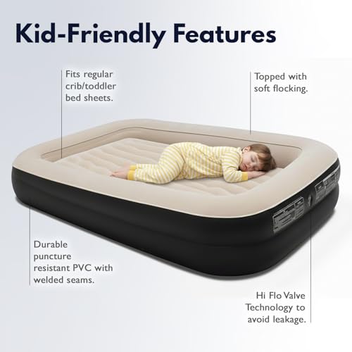 Image of King Koil Air Mattress for Kids with Built-in Pump, Inflatable Toddler Bed