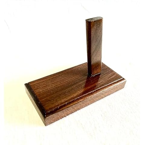 Clearco Wood Pistol Stand Hand Gun Display Holder Rack for Pistols, made of quality solid hardwood. (Walnut, Medium) Cover