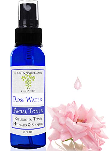 Anti Age Organic Rosewater Spray For Face Hydrating Facial Toner Natural Rose Water Hydrosol - Can also use as an All-Natural Makeup Setting Spray Mist. Great Under and Over Makeup - Nourishes Skin