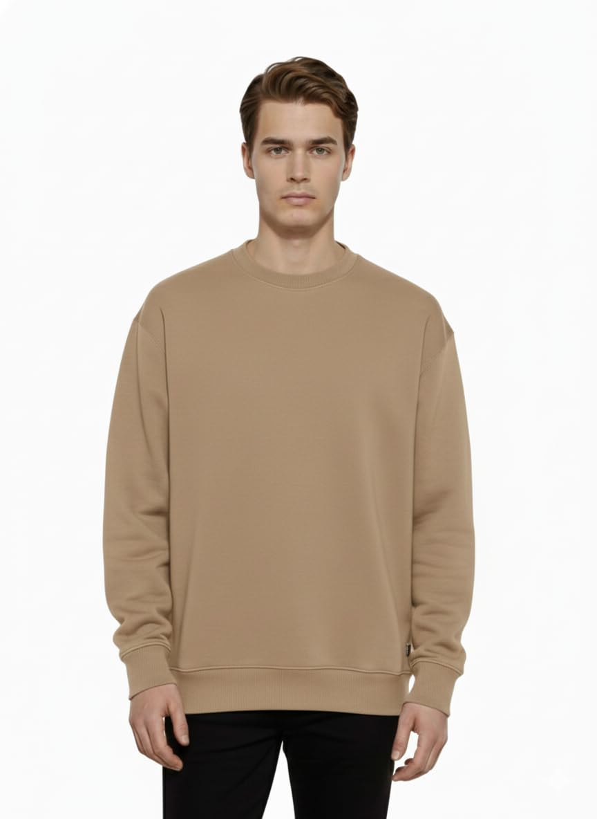 Premium Winter Sweater for Men's, Black, Long Sleeve Crewneck-picture-22