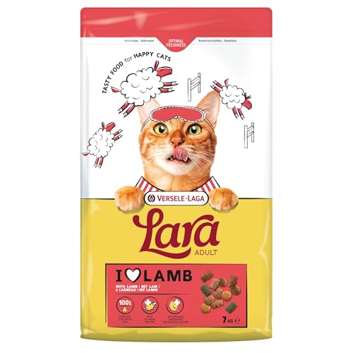 Image of Versele Lara Adult Cat Food with Lamb | 7kg | Complete Dry Food for Adult Cats | Balanced Nutrition | Lamb Flavour
