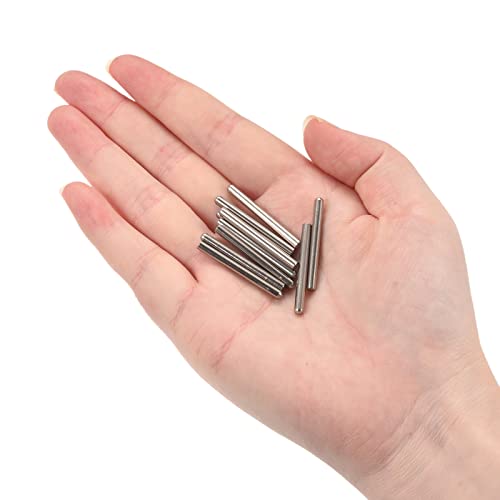 sourcing map 10Stk. 3x30mm Passstifte 304 Edelstahl Rundkopf Flachbefestigungselemente