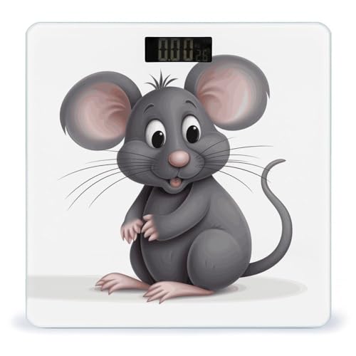 Báscula digital para baño Gris de vidrio templado con pantalla LCD