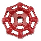 HEALEEP 耐久性鉄製ゲートバルブハンドル 6×6mm 赤 屋外用止水栓ハンドホイール 流路維持とシーリング性能強化 ガーデン給水用