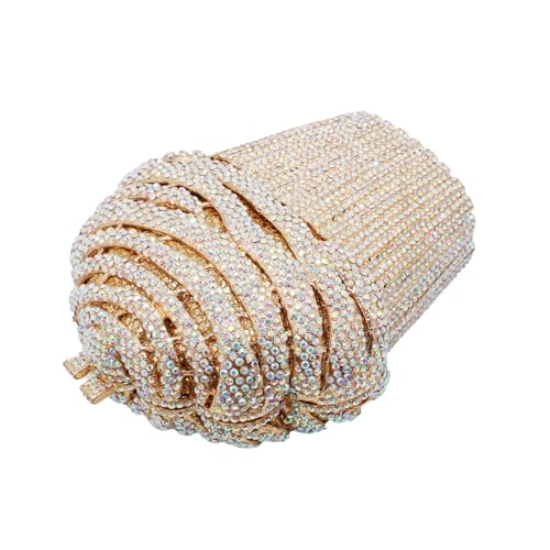 Image of Women Ice Cream Crystal Evening Bag Luxury Rhinestone Clutch Wedding Party Minaudiere Purse and Handbag for Cocktail