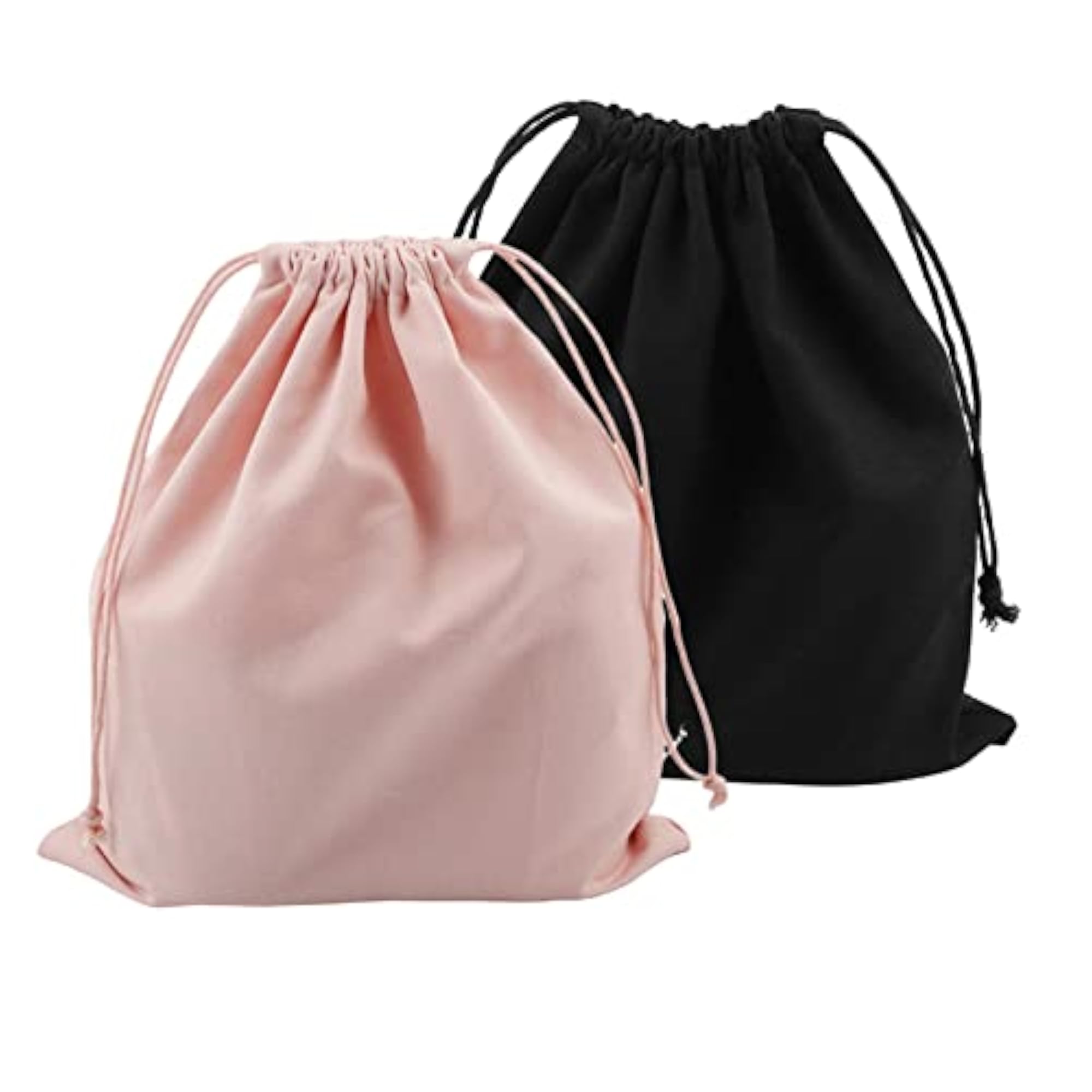2X Canvas Drawstring Storage Bag, Shoes Laundry Organizer
