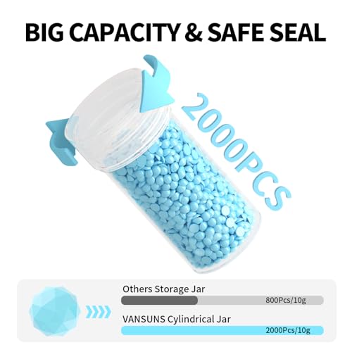 Image of VANSUNS 60 Slots Diamond Painting Storage Containers Kits, Thickened Waterproof Portable Bead Storage Boxes for Diamond Painting Accessories and Tools, Blue