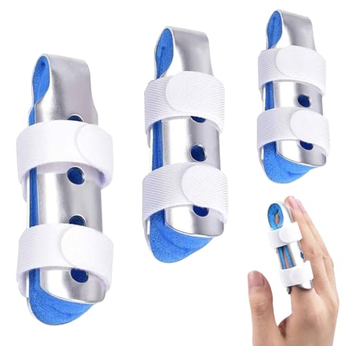 DGUSO 3 Piezas Ferula Dedo Meñique Mano, Férula Para Dedos, Protección Para Heridas, Adecuado Para La Fijación Articular De Dedos Rotos Para Corregir La Artritis, Férula Fija Ajustable