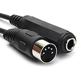 SiYear 6.35mm Female 1/4' TRS to DIN 5 Pin MIDI Cable Adapter for Speaker, Amplifier, Mixer to MIDI...