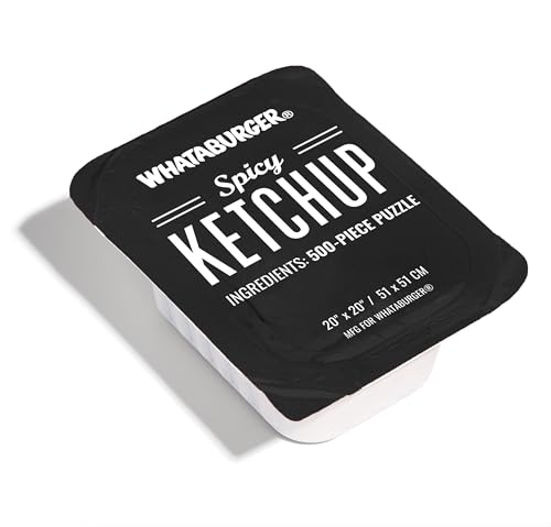 Whataburger Spicy Ketchup Puzzle: 500-piece Puzzle in a Large Collectible Whataburger Dipping Sauce Container