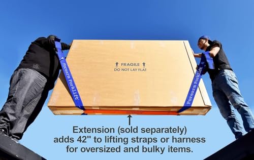Image of 2-Person Moving Straps System - Heavy Duty Furniture Lifting Shoulder Straps for Mattress, Appliances & 500lbs Objects - Back Saver Tool for Pain-Free Moving