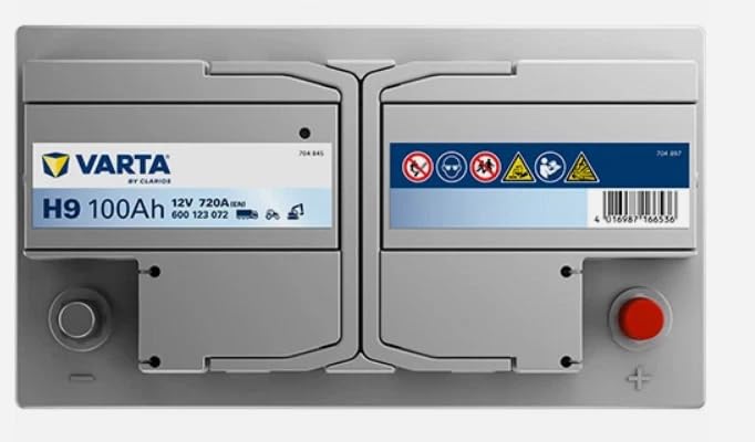 VARTA ProMotive SLI (H9) 12V 100Ah 720A - Batteria al piombo-acido robusta per veicoli commerciali antivibrazione - Batteria avviamento con potenza affidabile - per esigenze energetiche elevate